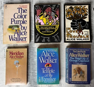 Alice Walker Paperback Book Lot of 6: Color Purple, Meridian, In Love & Trouble - Picture 1 of 14