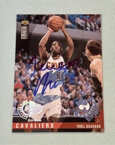 Terrell Brandon 1995 UD Collectors Choice Players Club Platinum Autograph TTM - Picture 1 of 3