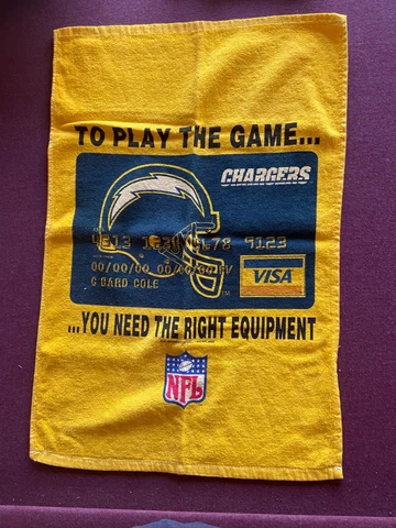 Los Angeles Chargers Rally Towel 16 x 24 NFL Sports Fan Football Team Hand Rag Cover
