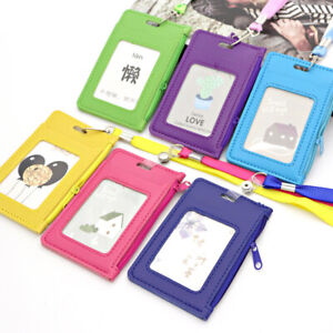 Holders with Neck Strap ID Card Holder Credit Card Holders Zipper Coin Purses