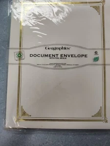 Geographics Elfenbein Dokumentenumschlag mit Foliensiegel 9"x 11,5" - Bild 1 von 2