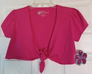 Girls Crop Cardigan Shrug from FOREVER ORCHID XL Pink short sleeves New  - Picture 1 of 9