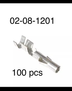 100 Pcs Pin Female Molex Connector Pins 02-08-1201, Series 8980, 0.0825" - Picture 1 of 1