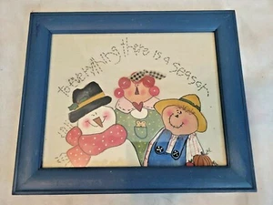 Hand Painted on Fabric "to everything there is a season" - Picture 1 of 3