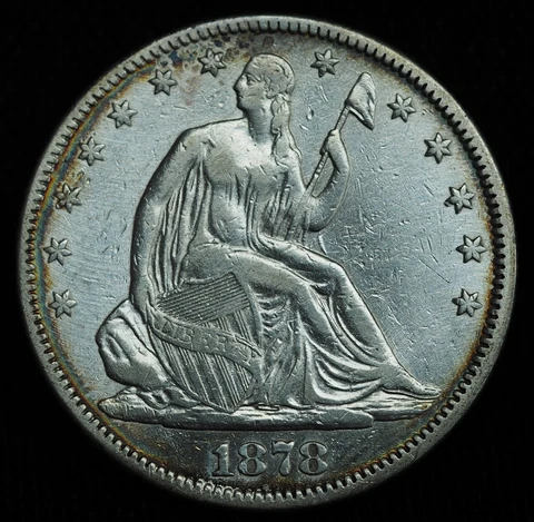 1878 Seated Liberty Half Dollar Gorgeous AU Details! Cover