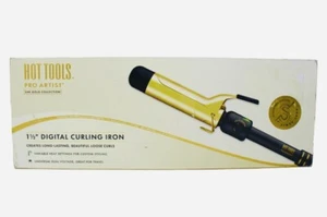 HOT TOOLS : 24K GOLD EXTENDED BARREL SPRING CURLING IRON - 1.5" - Picture 1 of 4