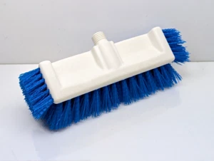 Heavy Duty Deck Scrubber Cleaning Brush Blue Bristle Replacement Car Boat Wash - Picture 1 of 14