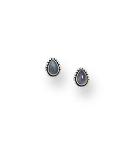 Orecchini in argento sterling 925 con labradorite - vero argento - Foto 1 di 1