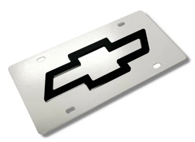 Pajarita cromada Chevrolet logotipo emblema placa de matrícula de acero premium con logotipo 3D Foto 1 de 2
