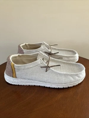 Mocasines para hombre sin cordones de lona ligeros informales zapatos de barco talla EU 44/10-10,5 EE. UU. Foto 1 de 4