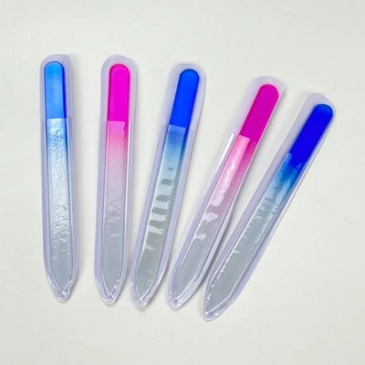 Прочный кристалл синий и розовый стекла ногтей искусства лот из 5 буфер пилки маникюр инструмент - Изображение 1 из 2
