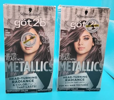 Color de cabello permanente Schwarzkopf got2b Metallics M83 Urban Mauve nuevo en caja Foto 1 de 4