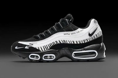 Nuevo Nike Air Max 95 OG Neón Retro Deporte Confort Zapatos para Hombre Negro/Blanco Foto 1 de 4