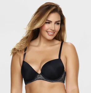 Women's Carolina Racerback Contour T-Shirt Bra-Paramour-Black-Various Sizes-S470 - Picture 1 of 4