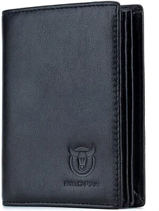 Men Wallet Genuine Leather RFID Bifold Large Capacity Credit Card Holder Purse - Picture 1 of 16
