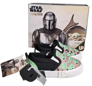 Star Wars The Mandalorian Grogu Toddler Slip On Sneakers NIB Size 8 - Picture 1 of 8