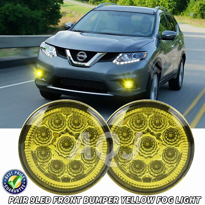 Luces antiniebla amarillas parachoques lente transparente Nissan Rogue 2011 2012 2013 2014 2015 Foto 1 de 4