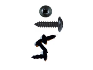 BLACK POZI DRIVE FLANGE HEAD SELF TAPPING TAPPER SCREWS No 8 x Length 1/2" To 1" - Picture 1 of 3