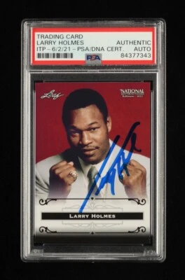 Larry Holmes Signed 2012 Leaf National Convention #LH1 (PSA Encapsulated) - A - Image 1 of 2