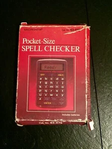 Vintage Radio Shack MICRONTA Pocket Size LCD SPELL CHECKER 63-674 - Picture 1 of 2