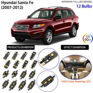 Kit de 12 bombillas LED interiores blancas para Hyundai Santa Fe 2007-2012 - Imagen 1 de 9