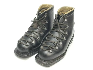 Vtg 1950s Suklein Leather Ski Boots Display Cabin Decor Lodge Man Cave - Picture 1 of 12