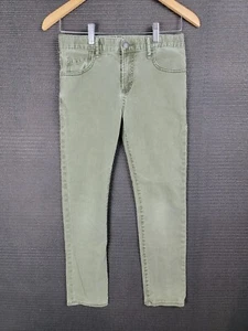 Gap Denim Jeans kids size 14 regular slim 27 X 27 faded green - Picture 1 of 18