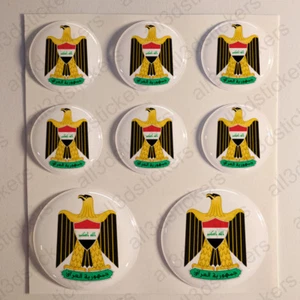 Aufkleber Irak Wappen Gel gewölbt Resin 3D Irak Vinyl Sticker Decals Helm - Bild 1 von 1