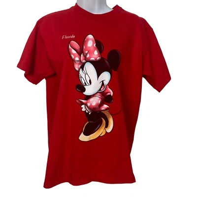 Camiseta De Colección Minnie Mouse Roja Florida Adulto Mediana Jerez Mejor Disney Foto 1 de 4