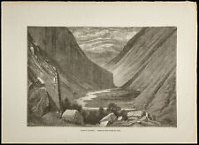 1860 - Valley De L'Heimdal - Gustave Golden - engraving Scandinavia Norway