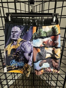 Marvel Avengers Swim Trunks Boys Size 8 Ironman Hulk swimwear - Picture 1 of 2