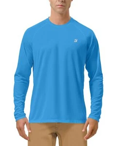 Mens UPF 50+ UV Sun Protection Shirts Outdoor Long Sleeve SPF Diving Rash Gua... - Picture 1 of 5