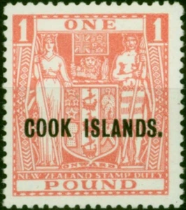 Cook Islands 1931 £1 rosa SG98 sehr guter Erhaltungszustand postfrisch - Bild 1 von 1