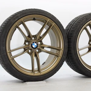 TOP ruedas de invierno originales BMW M2 F87 19 pulgadas Styling M641 M doble radio DORADO - Imagen 1 de 7