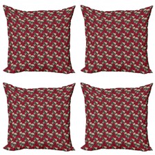 Ambesonne Rose Cushion Cover Set of 4 for Couch and Bed in 4 Sizes
