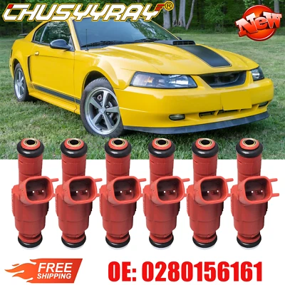 6X INYECTORES DE COMBUSTIBLE ORIGINALES 0280156161 PARA 2001-2003 2004 Ford Mustang 3,8 L V6 Foto 1 de 4