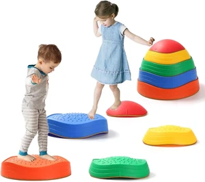 5Pcs Non-Slip Sensory Stepping Stones for Kids Ages 3+, Balance Stones for Toddl - Picture 1 of 12