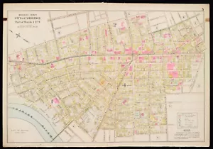1900 MIDDLESEX COUNTY, MA CAMBRIDGE WEBSTER SCHOOL CITY HALL DANA SQ. ATLAS MAP - Picture 1 of 4