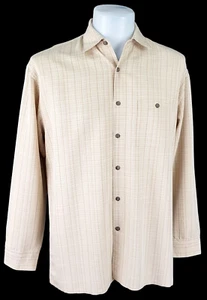 CAMPIA MODA Mens Beige Check L/S LUXURY EVENING SHIRT - M (L) - 48" - RRP £79 - Picture 1 of 12