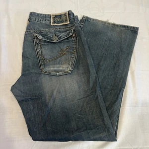 Tokyo Five “Makoto” Jeans Men’s 34 x 32 Distressed Faded Light Wash Flip Pocket - Picture 1 of 16