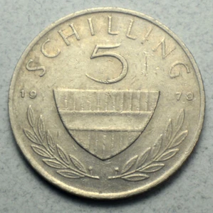 Austria 5 Shilling 1979 KM#2889a Europe Coin - Picture 1 of 2