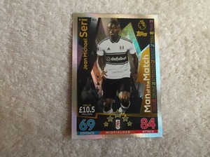 Topps Match Attax 18/19 "JEAN MICHAEL SERI" #411 Trading Card - Man of the Match
