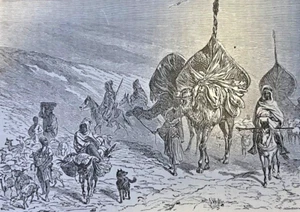 1875 Africa Sahara Desert Nomads illustrated - Picture 1 of 7