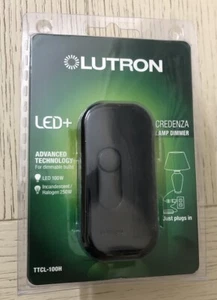 Lutron TTCL-100H-BL Black 300W 120V 1-Pole Incandescent/Halogen Lamp Dimmer - Picture 1 of 3