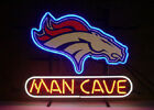 Denver Broncos Man Cave Neon Sign 20&quot;x16&quot; Light Lamp Beer Bar Decor Real Glass for sale
