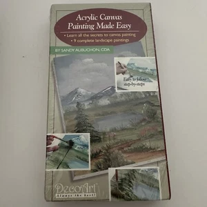 Acryl Leinwand Gemälde leicht gemacht VHS Kassette von Künstler Sandy Aubuchon CDA - Bild 1 von 4