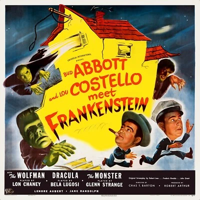 ABBOTT AND COSTELLO MEET FRANKENSTEIN (1948) - 6 sheet movie poster - HUGE!!!