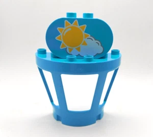 LEGO DUPLO FLUGHAFEN POLIZEI WACHTURM WACHSTUBE TOWER + MOTIVSTEIN SONNE/REGEN - Bild 1 von 2