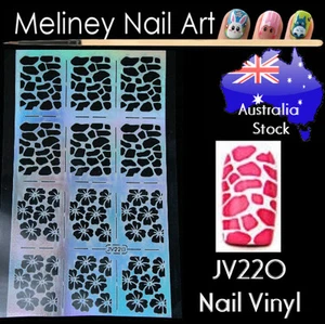 JV220 Flower Pebble Pattern Nail Vinyl Sticker decoration Stencil Vinyls Art - Picture 1 of 1