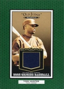 Torii Hunter relic jersey patch baseball card 2005 Upper Deck Old Judge #OJHU - Picture 1 of 1